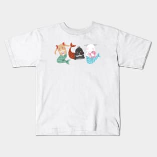 Mermaid Bunny BSC Vertical Line | Bailey Sean Claude x Bunniesmee Kids T-Shirt